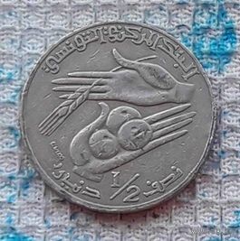 Тунис 1/2 динар 1997-1418 гг., AU
