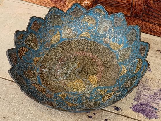 Фруктовница латунная из Индии