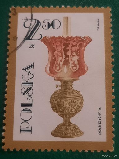 Польша 1982. Керосиновая лампа. Марка из серии