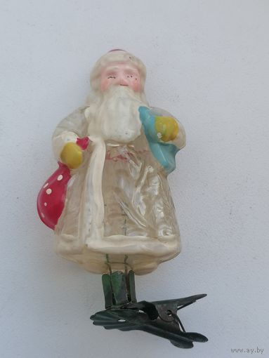 Елочная игрушка СССР Дед мороз в реставрацию