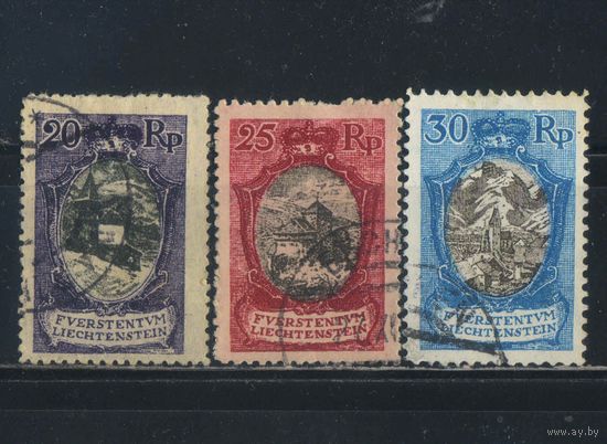 Лихтенштейн 1921-5 Капелла Св Мамертуза в Вадуце Замок Вадуц Церковь Успения Пресвятой Богородицы в Бендерне Стандарт #53,54,64