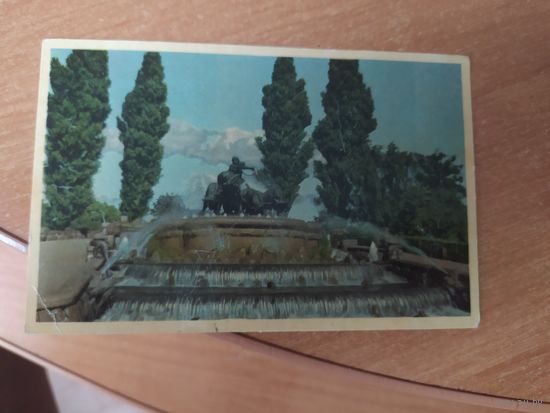 Открытка фонтан Гефион.