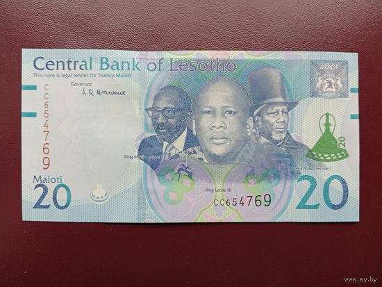 Лесото 20 малоти 2021 UNC
