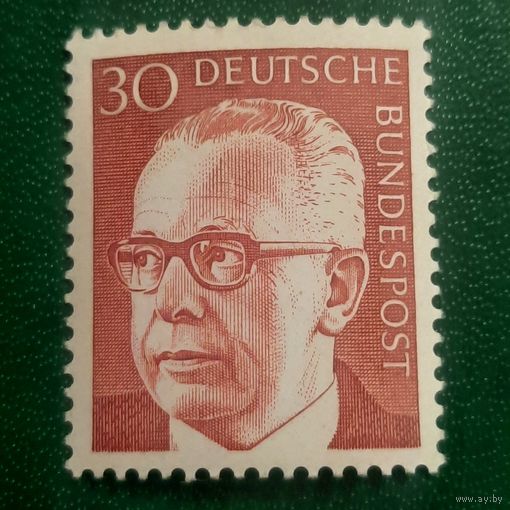 ФРГ 1971. Третий Бундеспрезидент Хайнеман Густав