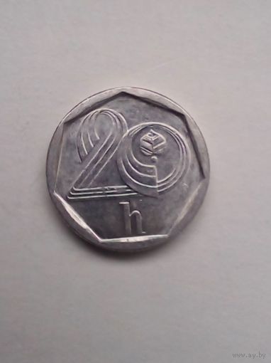 Чехия.20 геллеров 1995 г.