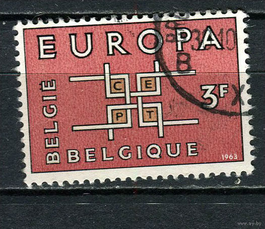 Бельгия - 1963 - Европа (C.E.P.T.) 3Fr - [Mi.1320] - 1 марка. Гашеная.  (Лот 10Ge)-T2P4