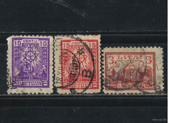 Литва Респ 1923 Литовский крест Церковь Св. Георгия в Каунасе Стандарт #187,188,194
