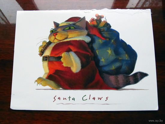 C005-3117 Открытка Santa Claws США Конец 1990-х – начало 2000-х Подписана