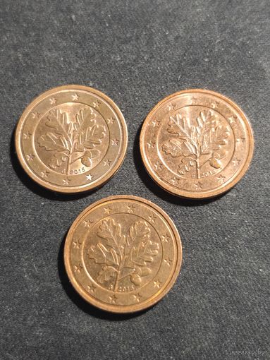 Германия 2 евроцента 2015 G J F