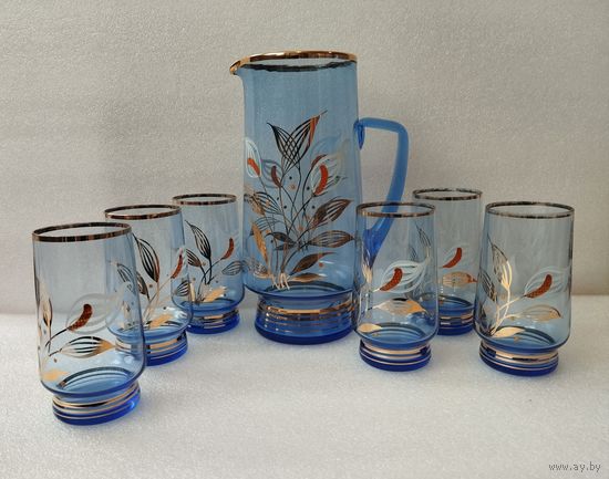 Кувшин Коалы (2,1 литр) и 6 стаканов (350 мл). Чехословакия