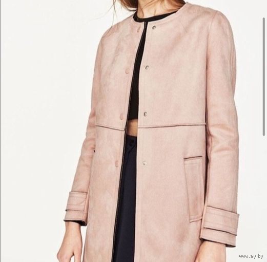 Пальто из исскуственной замши Zara