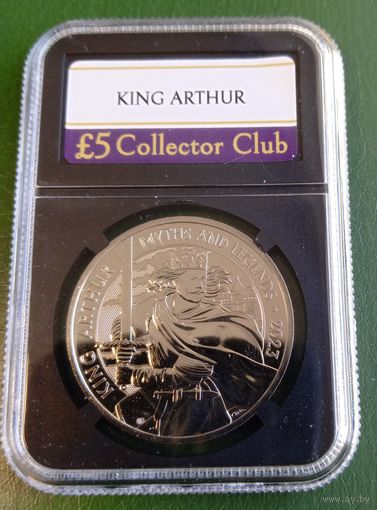 Великобритания 5 фунтов 2023. Мифы и Легенды. Король Артур. В слабе