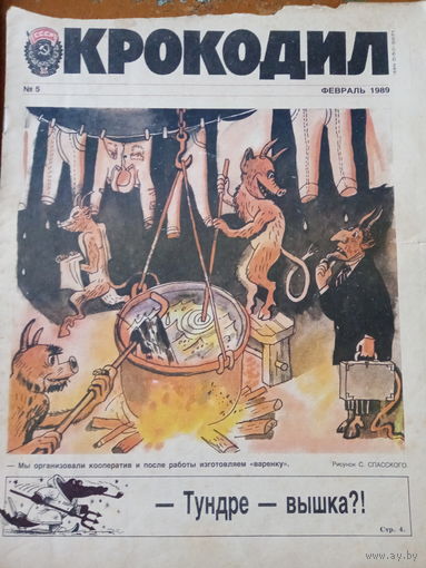 Журнал Крокодил 5 выпус февраль 1989 год