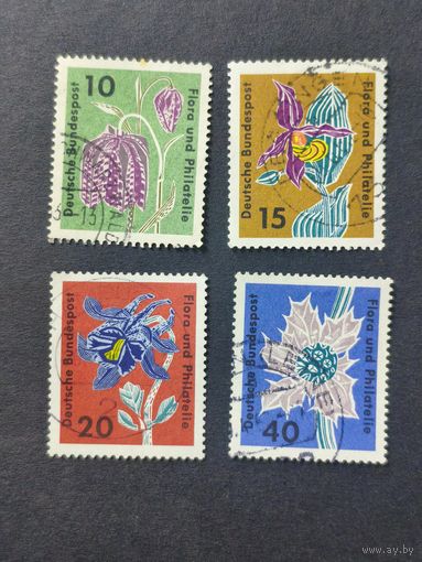 Германия 1963. Флора и филателия. Полная серия