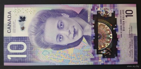 Канада 10 долларов 2018 года. Тип P-W113. Состояние UNC