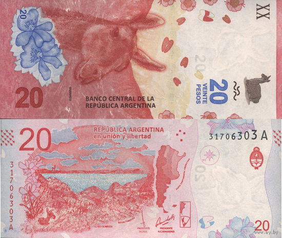 Аргентина 20 Песо 2017 UNC П2-125