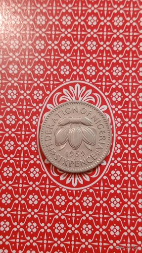 Нигерия 6 пенсов 1959