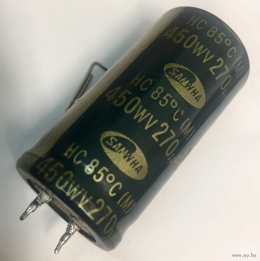 270 мкФ - 450 В. Samwha. 85с. Конденсатор электролитический. 270мкФ 450В