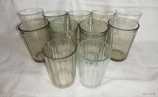 Стаканы граненые, СССР, 11 шт, одним лотом