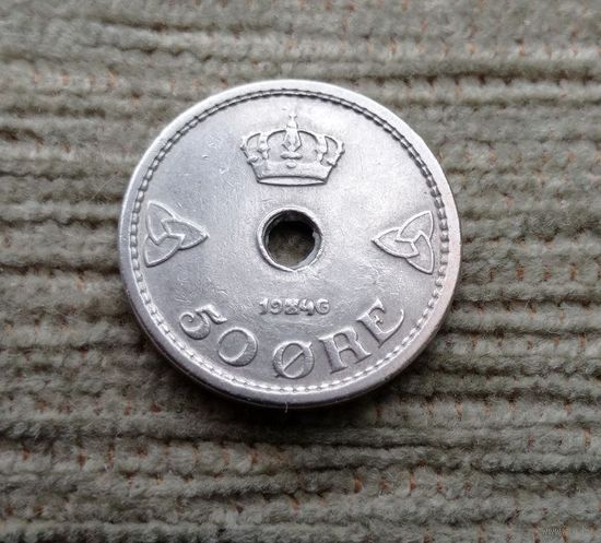 Werty71 Норвегия 50 эре 1946