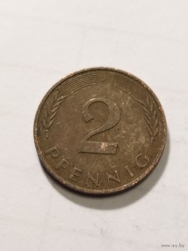 Германия 2 пфенинга 1991 J
