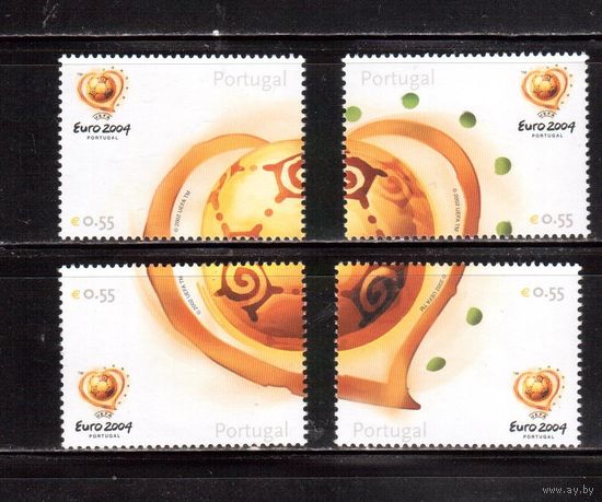 Португалия-2002(Мих.2691-2694)  ** , Спорт, ЧЕ-2004 по футболу,