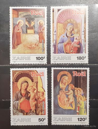 Заир (Конго). 1987 год. Живопись. Рождество (1032)