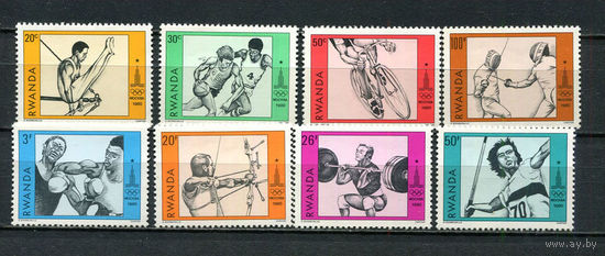 Руанда - 1980 - Олимпийские игры в Москве - [Mi. 1042-1049] - полная серия - 8 марок. MNH.  (Лот 85HN)-T2P21