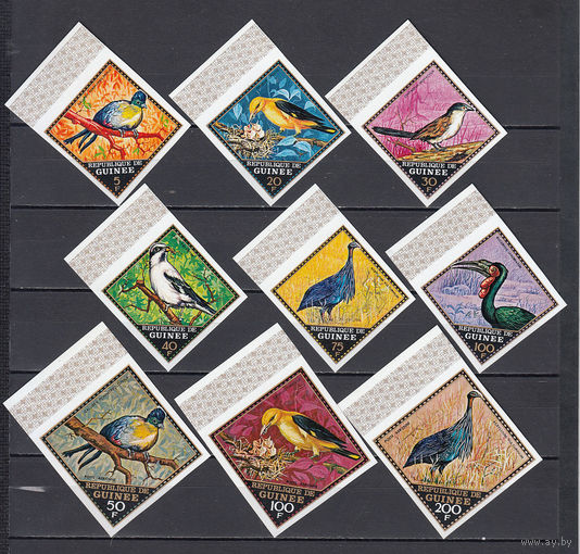Фауна. Птицы. Гвинея. 1971. 9 марок б/з. Michel N 583-591 (250.0 е)