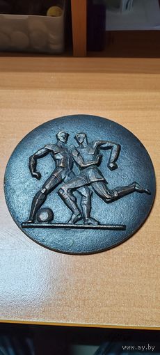 Панно настенное Барельеф "Олимпиада 80 Футбол". Силумин.