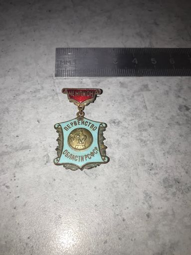 Знак редкий БОКС ЧЕМПИОН ПЕРВЕНСТВО ОБЛАСТИ РСФСР ТМ