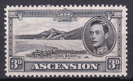 163.BrK. Великобритания. Колонии. Асенсьон. Георг VI. Местные мотивы. 1944 г. 3d. Mi.#46C.