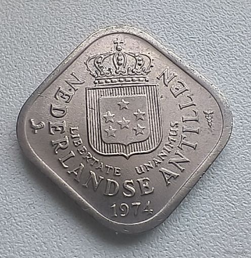 Антильские острова 5 центов 1974  3-15-2
