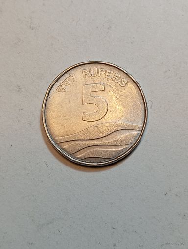 Индия 5 рупий  2008 года звезда .