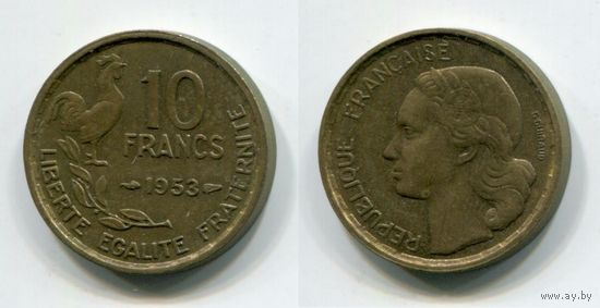 Франция. 10 франков (1953)