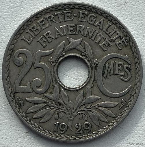 Франция 25 сантимов 1929 г.