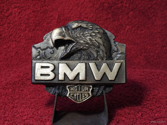 Ремень с пряжкой BMW и орлом , подарок байкеру