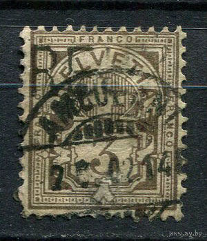 Швейцария - 1882/1889 - Крест 3С - [Mi.51] (есть тонкое место) - 1 марка. Гашеная.  (Лот 91BZ)