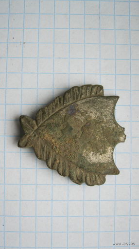 Старинная накладка. Бронза, литье. Посеребрение.