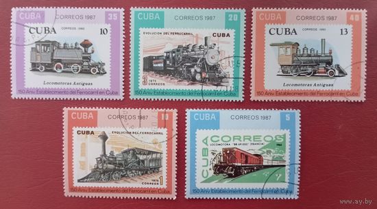 Куба, 1987 г., 150 лет кубинской железной дороге