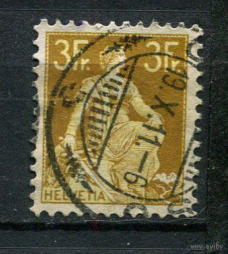 Швейцария - 1908/1940 - Гельвеция 3Fr - [Mi.110x] - 1 марка. Гашеная.  (Лот 103CB)