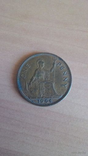 Великобритания, 1 пенни 1964 года.