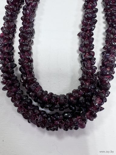 Бусы большие колье гранат ссср с рубля