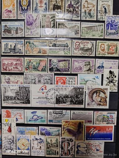 Лот гашенных марок Франции