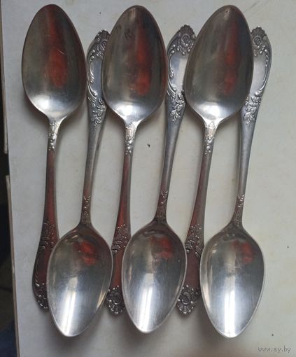 Ложки набор 6шт мельхиоровые
