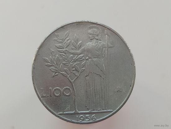 100 лир  Италия 1956 год  лот 44