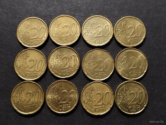 20 евроцентов (12 монет)