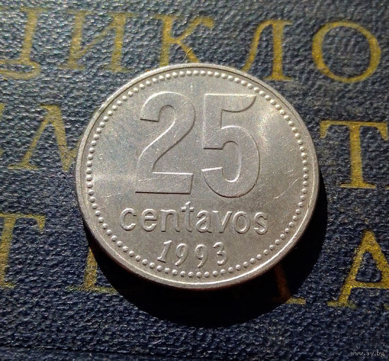 25 сентаво 1993 Аргентина CuNi #01