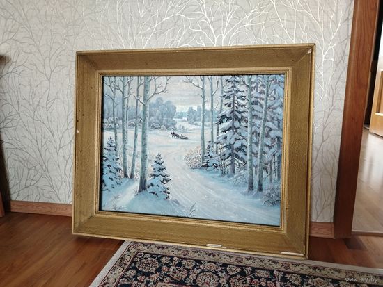 Анатолий Лис, "Морозное утро", 72х61.5см, 2008 г.
