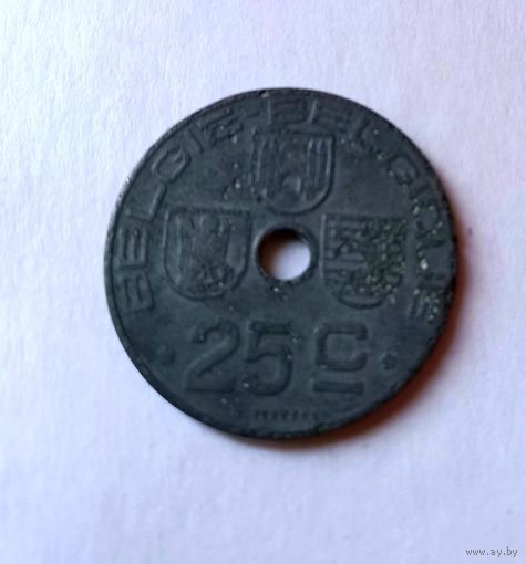 Бельгия под Германией 25 сантимов 1946 год